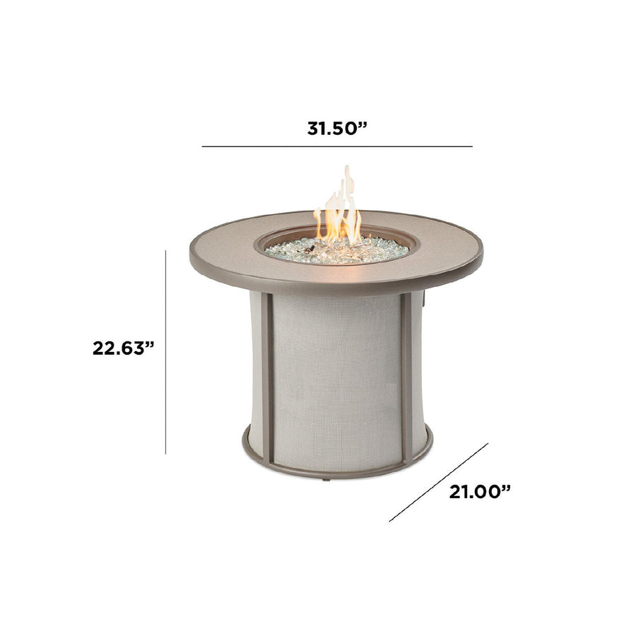 Stonefire Round Gas Fire Pit Table dimensions