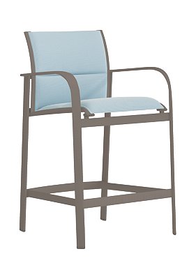 Twist Padded Sling Stationary Bar Stool By Tropitone