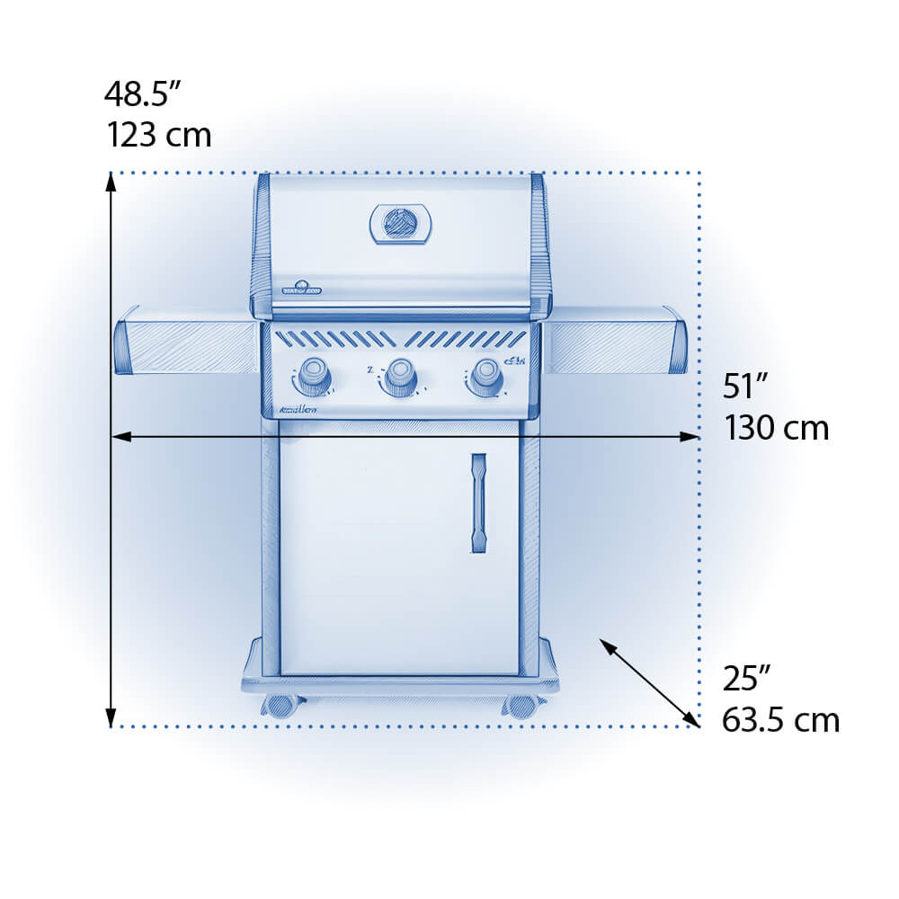 Rogue® XT 425 Gas Grill dimensions