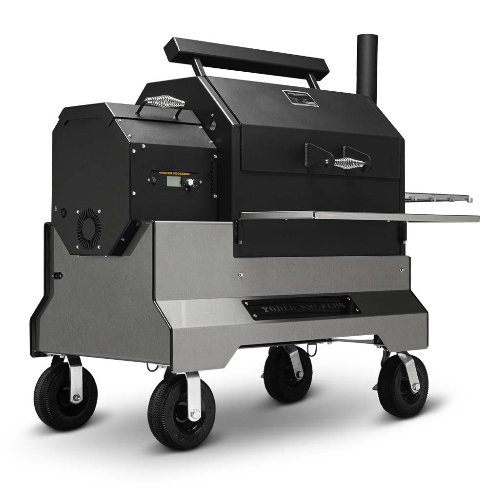 YS640S Competition Pellet Grill with Stainless Steel Shelves by Yoder Smokers