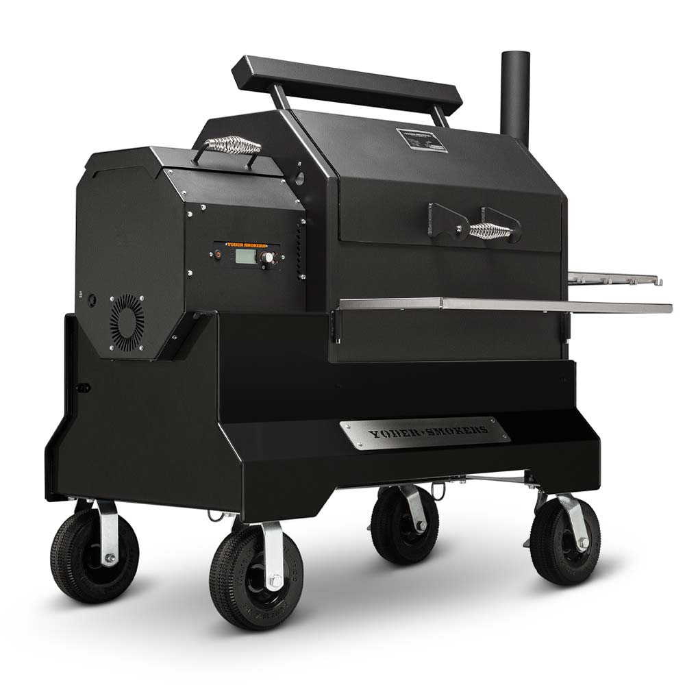 YS640S Competition Pellet Grill with Stainless Steel Shelves by Yoder Smokers