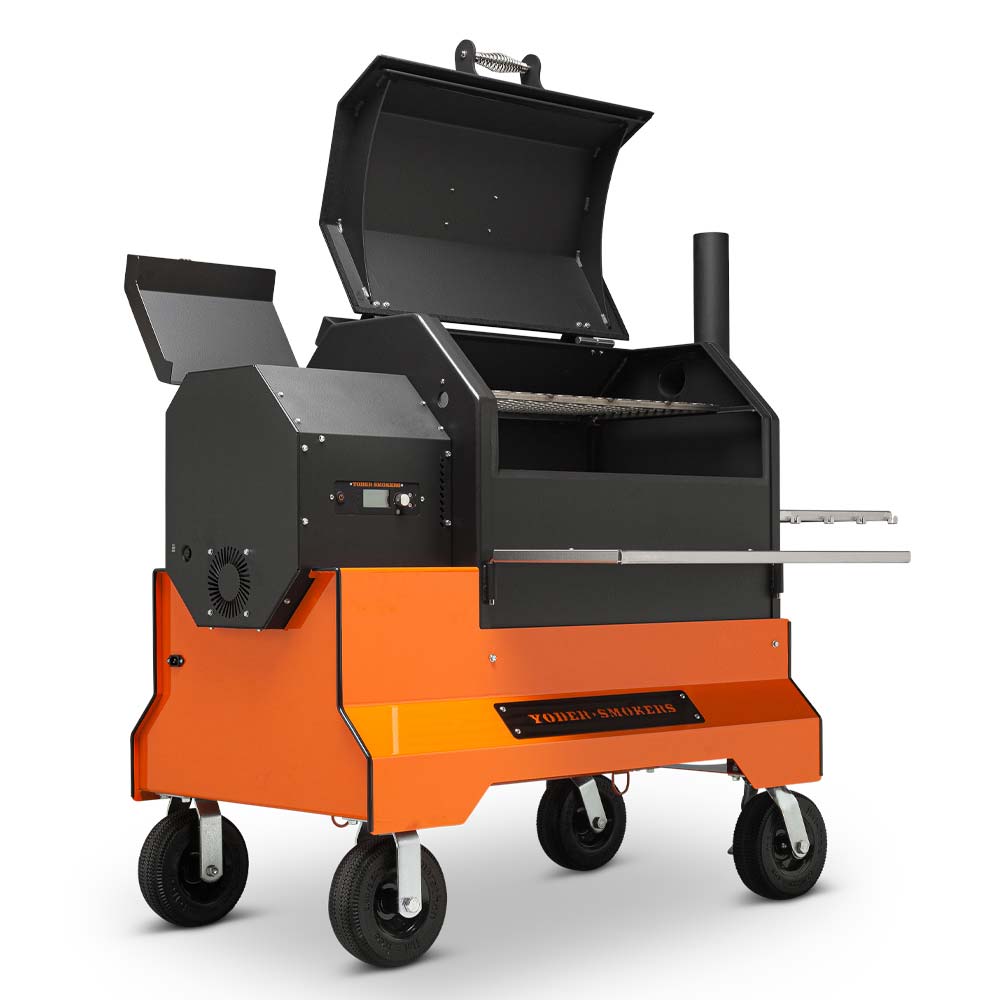 YS640S Competition Pellet Grill with Stainless Steel Shelves by Yoder Smokers