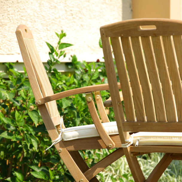 Stinson Folding Teak Arm Chair