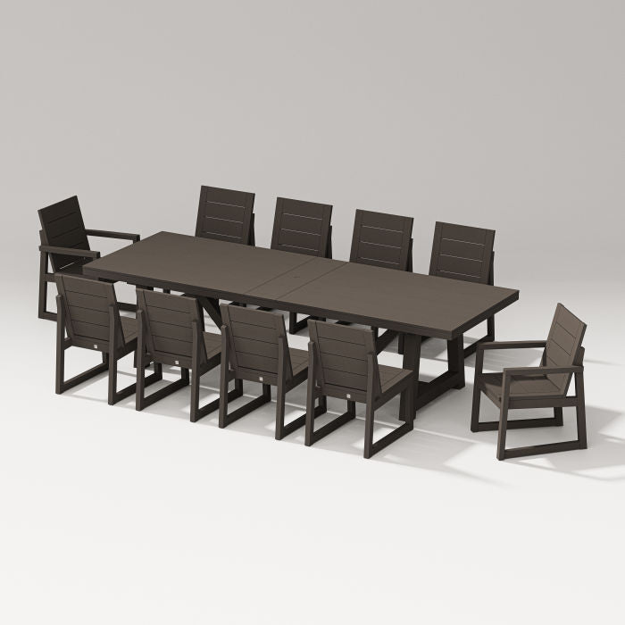 Elevate  11-Piece A-Frame  Dining Table by Polywood Designer series