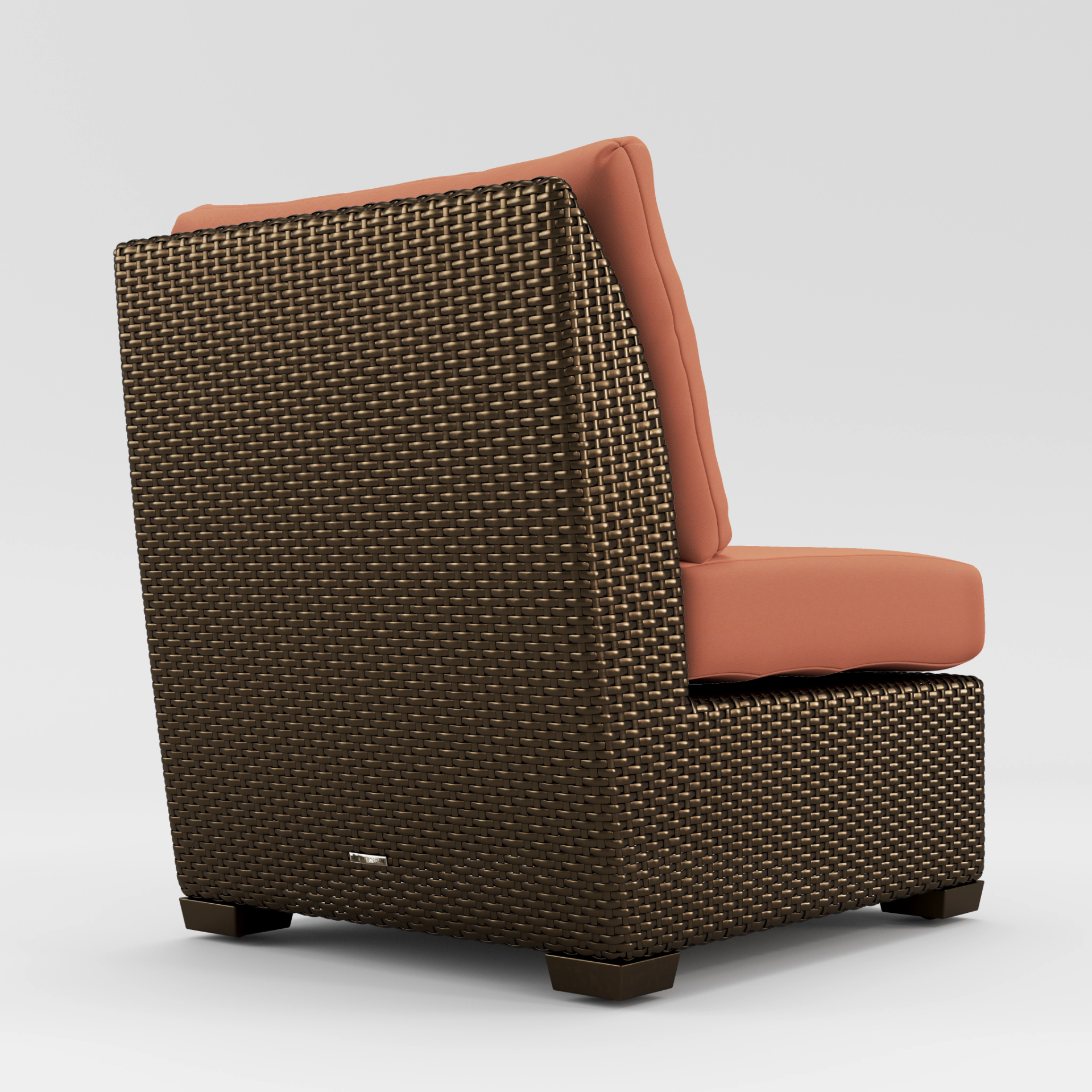 Fusion Central Armless Chair - Pillow Back by Brown Jordan