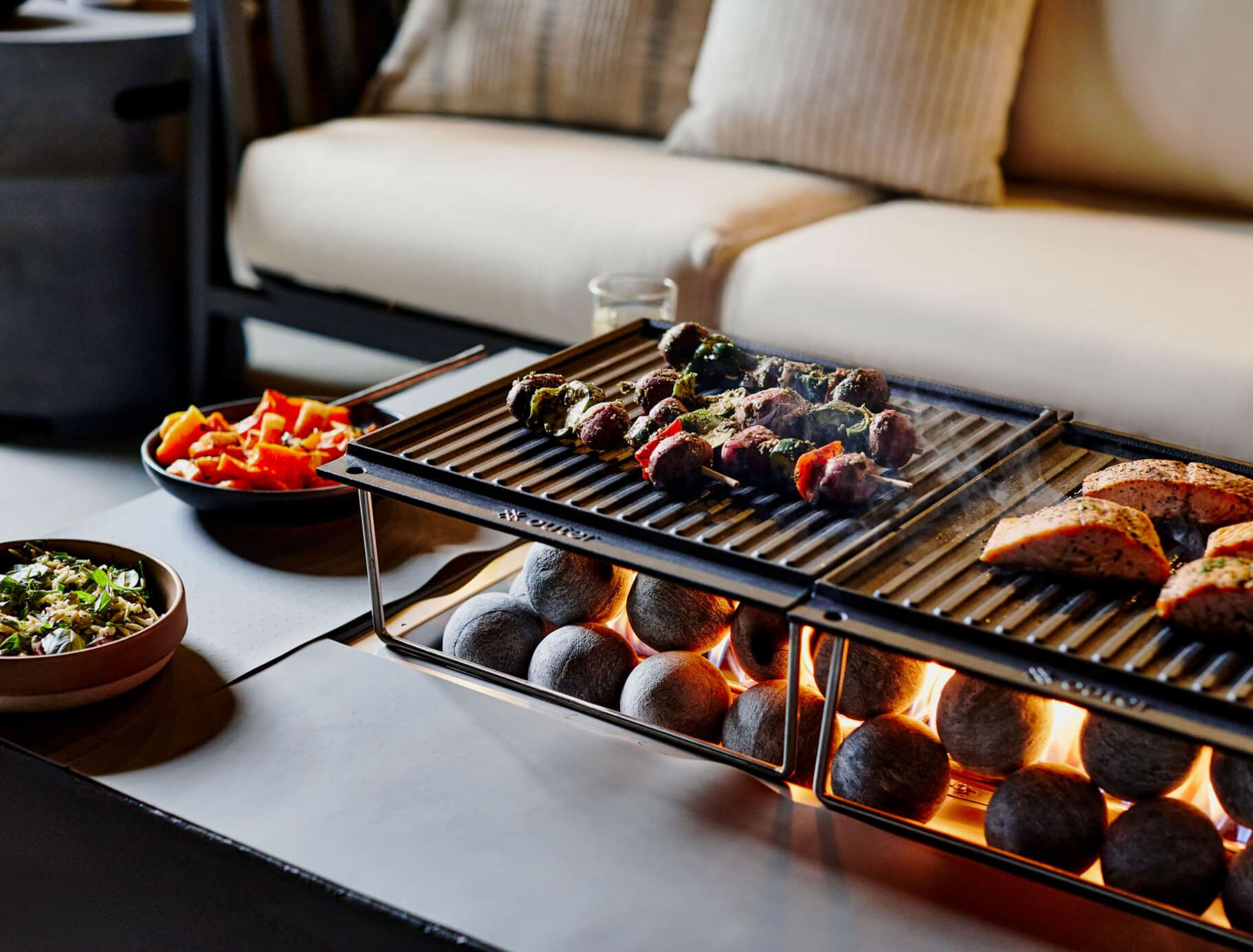 Concrete Fire Pit closeup