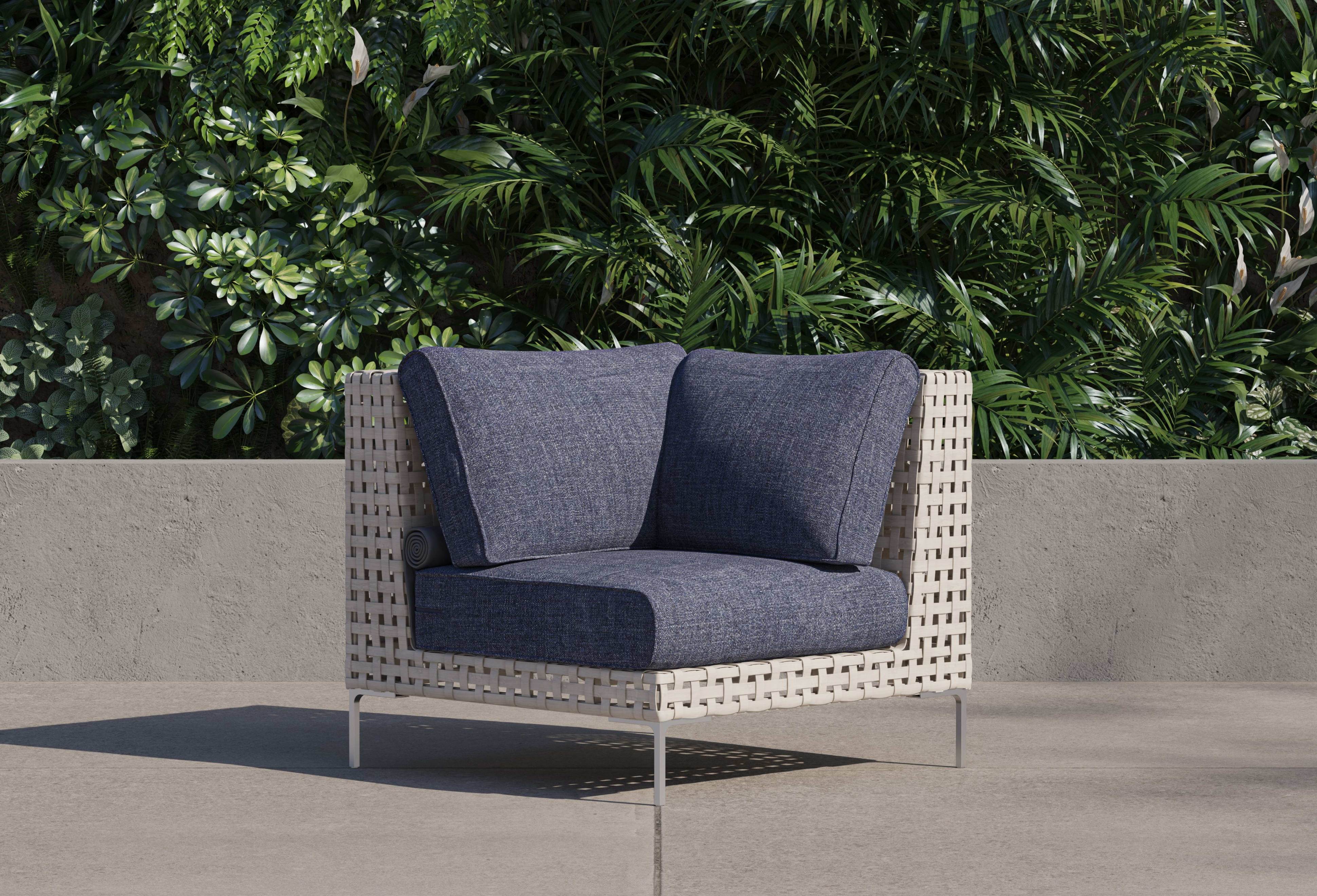 open weave Wicker Outdoor Sectional Chair 