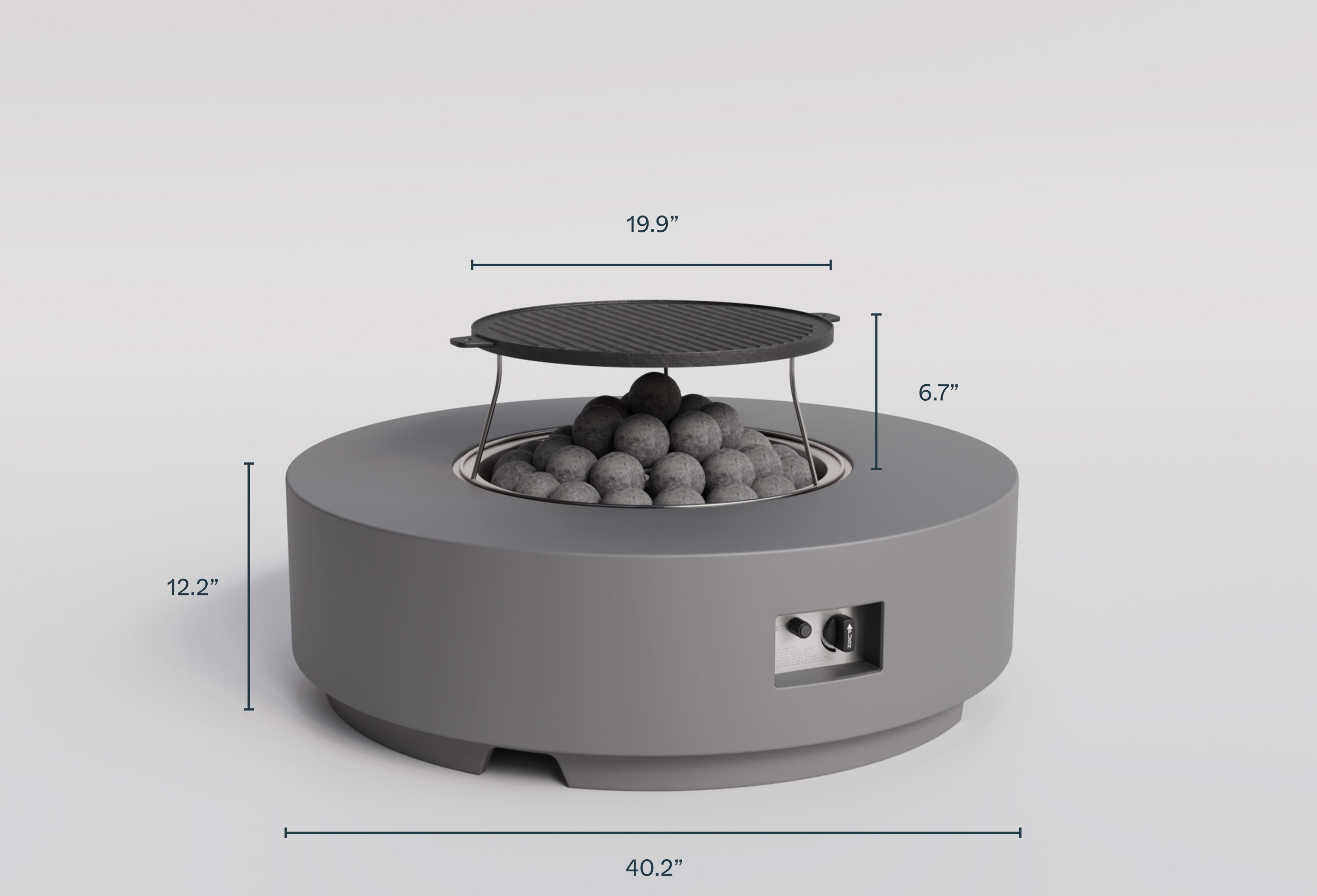 round Concrete Fire Pit dimensions