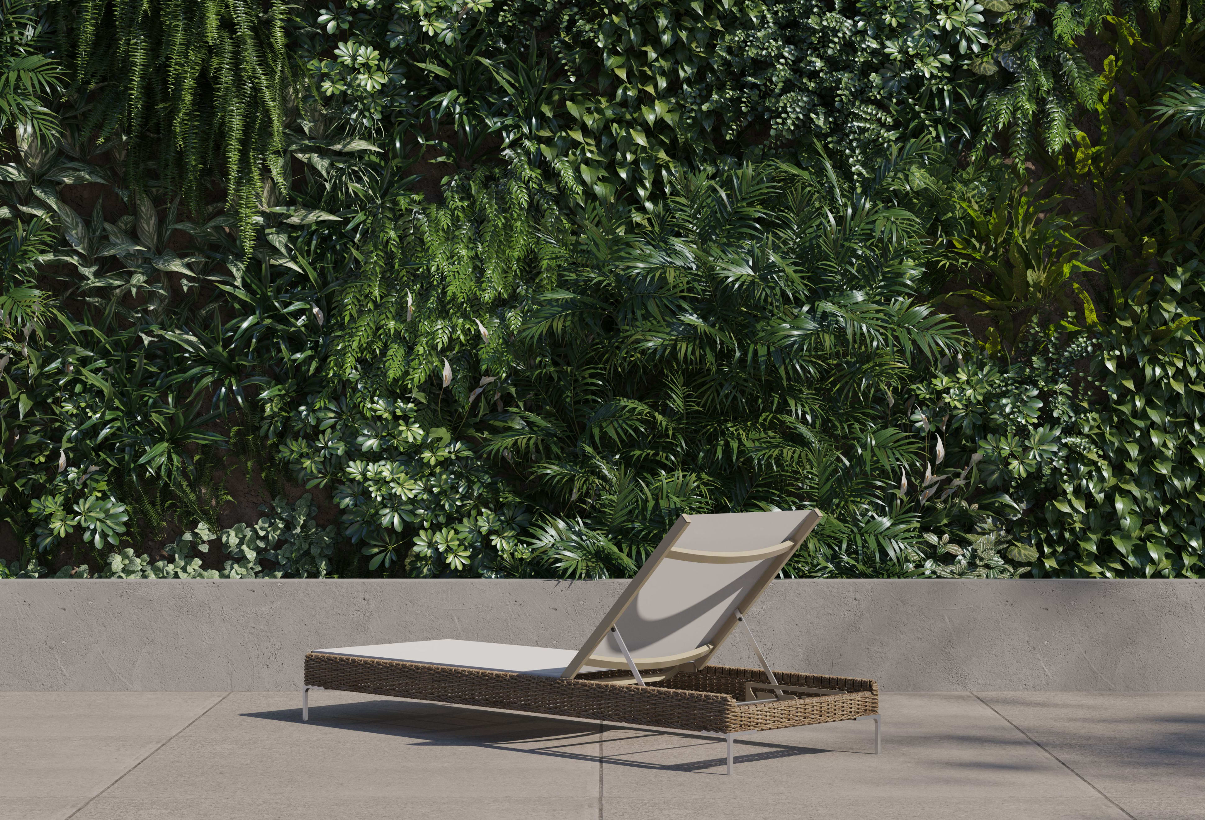 Wicker Outdoor Core Chaise Lounge  backview