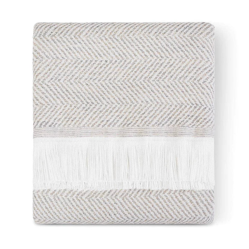 Sunbrella® Herringbone Indoor Outdoor Throw