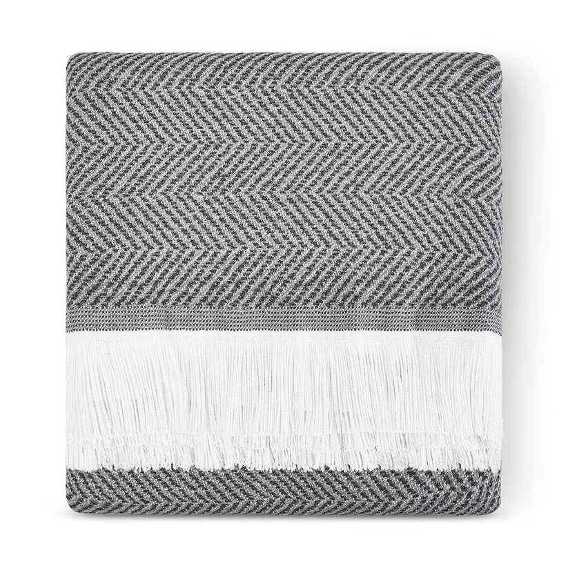 Sunbrella® Herringbone Indoor Outdoor Throw