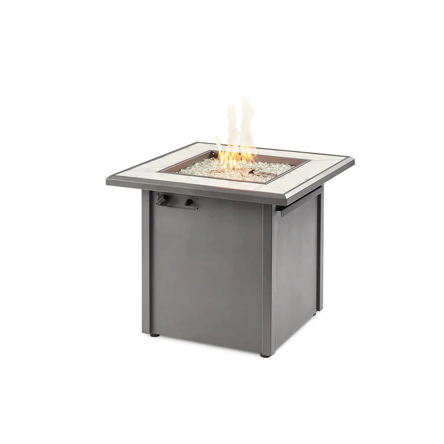 Vaughn Aluminum Square Gas Fire Pit Table